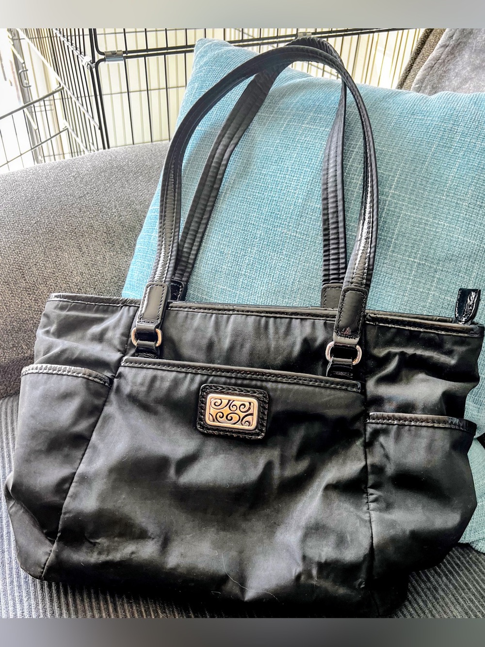 Brighton Stevie Microfiber handbag black Nylon